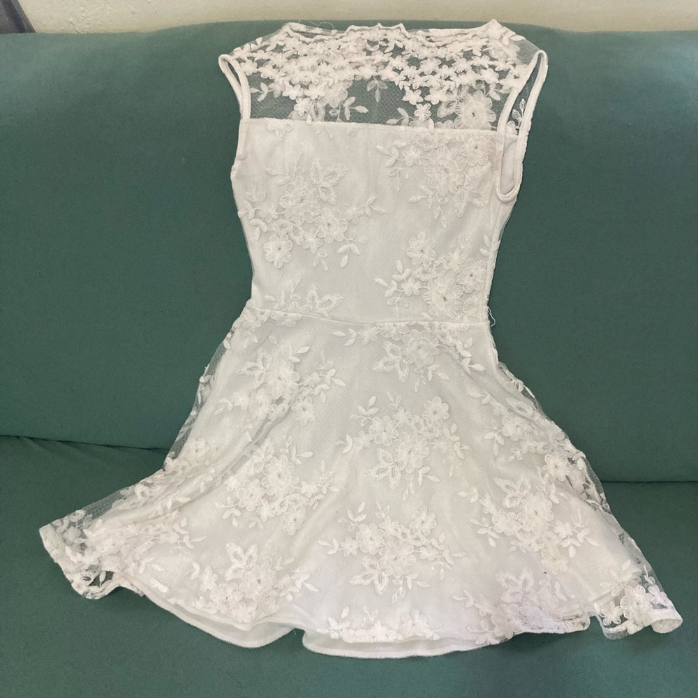 Charlotte Russe White Lace Mini Dress